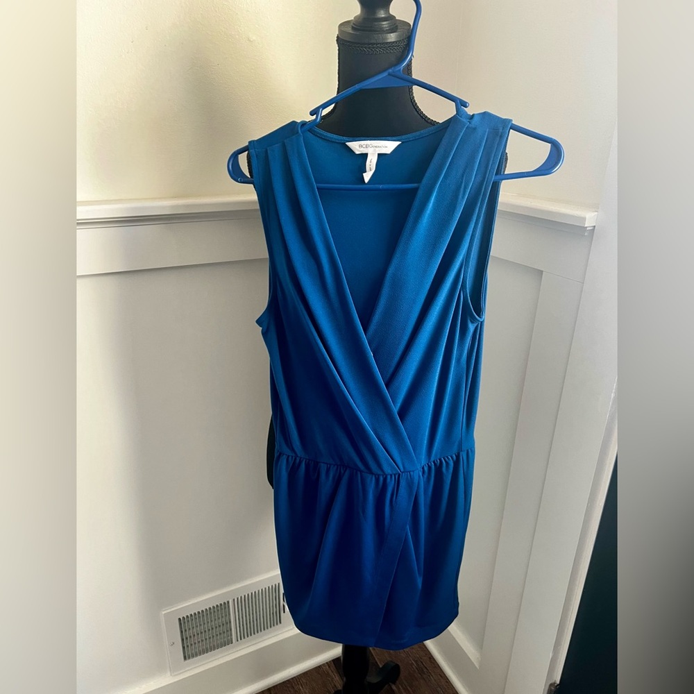 BCBGGeneration Sleeveless Romper ~ Blue ~ XS